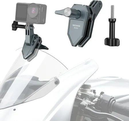 NEEWER 180° Tilt Neewer Aluminum Windshield Action Camera Clamp Mount